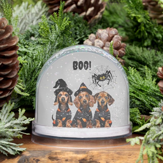 Dachshund Halloween Snow Globe (Hiver)