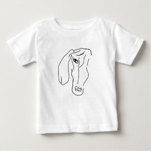 Dachshund Head, Art Dessin Baby T-Shirt