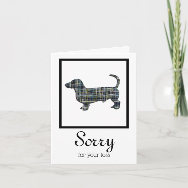 Dachshund Hound Dog Pet Carte de Sympathie (Devant)