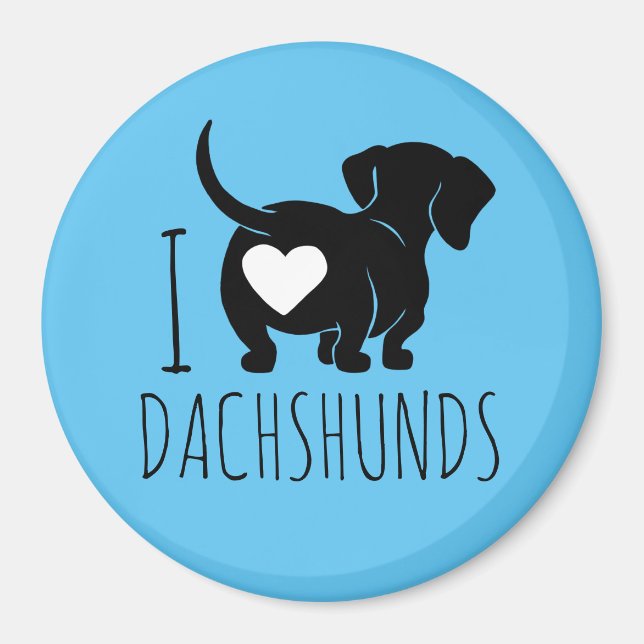 Dachshund Love Magnet (Devant)