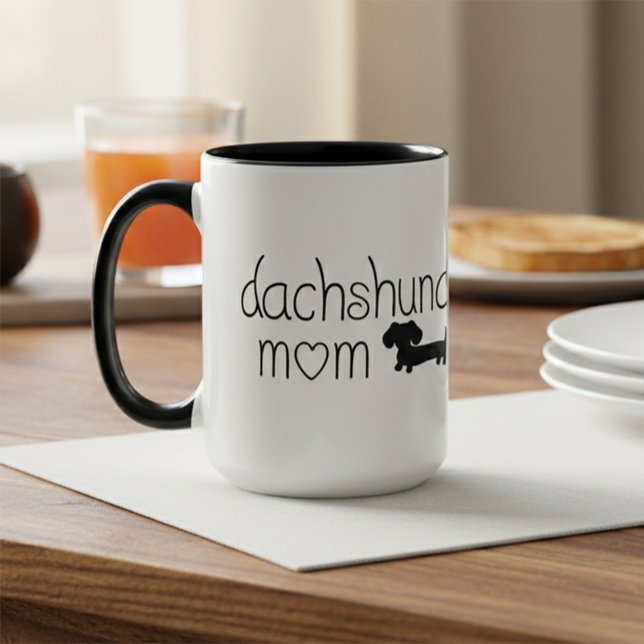 Dachshund Maman Mug pour Amoureux de les chiens Wi (dachshund mom mug)
