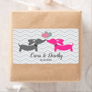 Dachshund Mariage Cadeau Tag Étiquettes Personnali