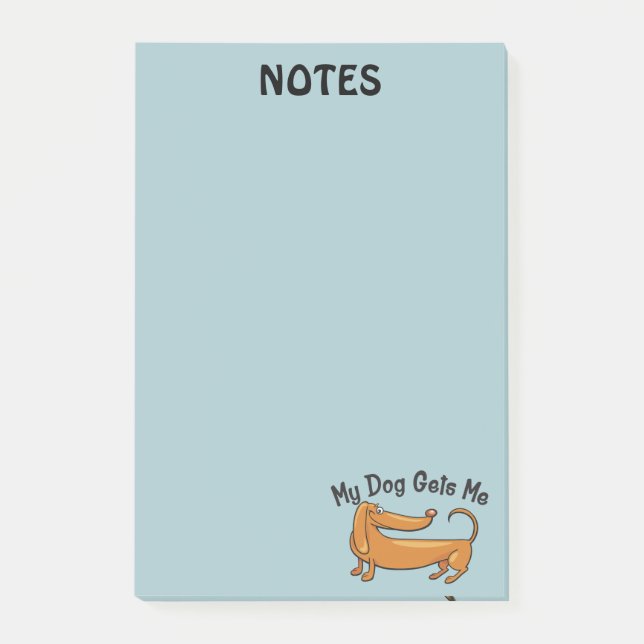 Dachshund Me procure des Post-it® Notes 4 x 6 (Devant)
