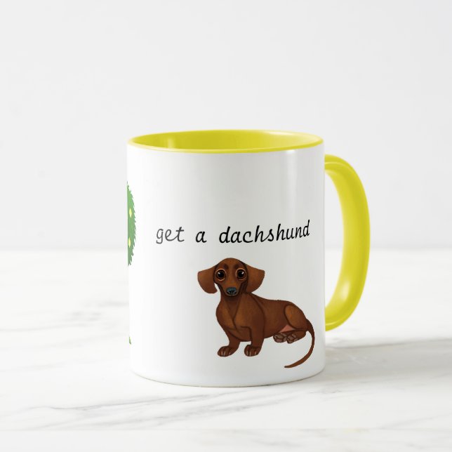 Dachshund Mug Quand La Vie Vous Donne Des Citrons (Devant droit)