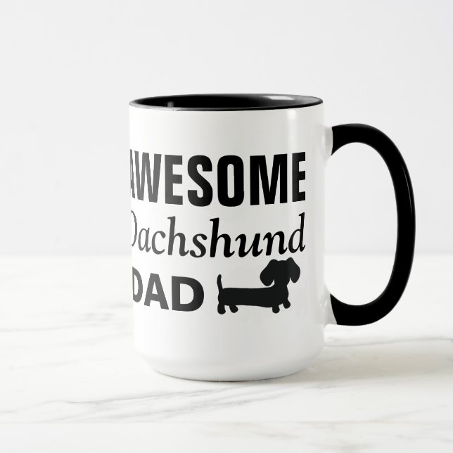 Dachshund Papa Coffee Mug (Droite)