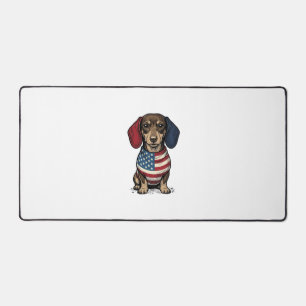 Dachshund patriotique gravure vintage vecteur conc