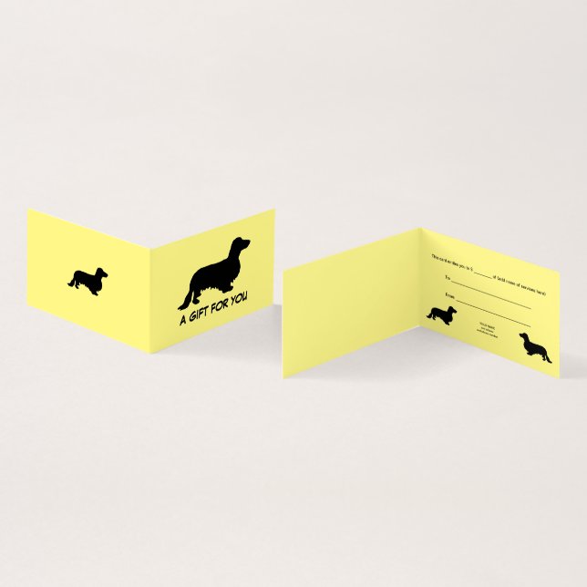 Dachshund Poil Long - Silhouette 1 (Inside and Outside)