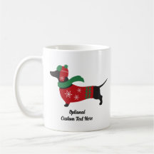 Dachshund Portant un Sweat d'hiver de café Mug