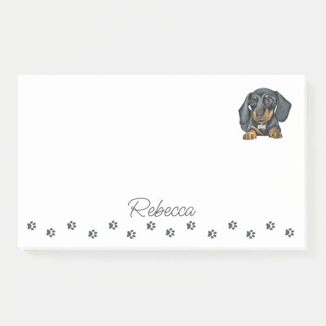 Dachshund Sausage Chien Post-it personnalisée Note (Devant)