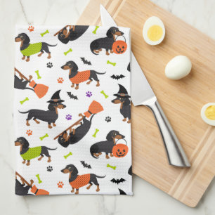 Dachshund Serviette de cuisine Halloween