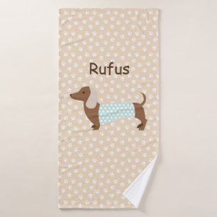 Dachshund serviette Rufus personnalisé