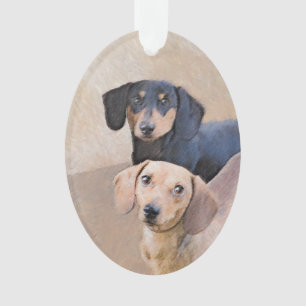 Dachshund (Smooth) Peinture - Art Chien original