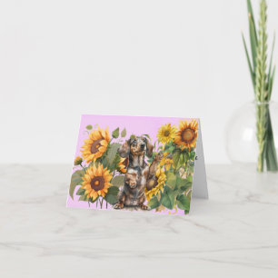 Dachshund Tournesols Toutes les occasions Carte de