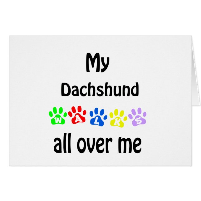 Dachshund Walks Design (Devant horizontal)