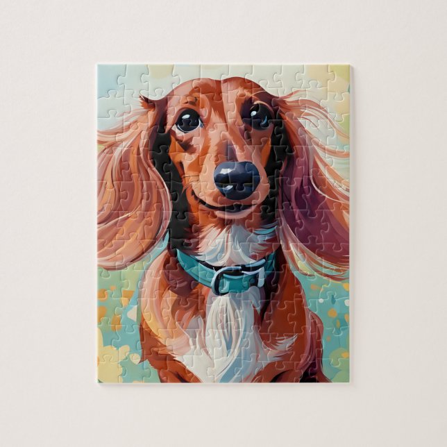 DACHSHUND Wienerdog amusant puzzle pour enfants (Vertical)