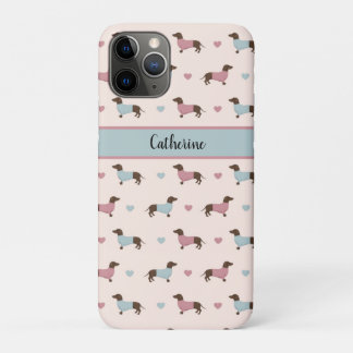 Dachshunds and Hearts Coque-Mate coque iphone