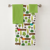 Dachshunds En Promenade Dans Le Parc