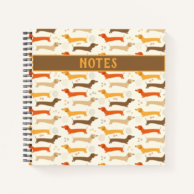Dachshunds et Carnet Pois (Devant)
