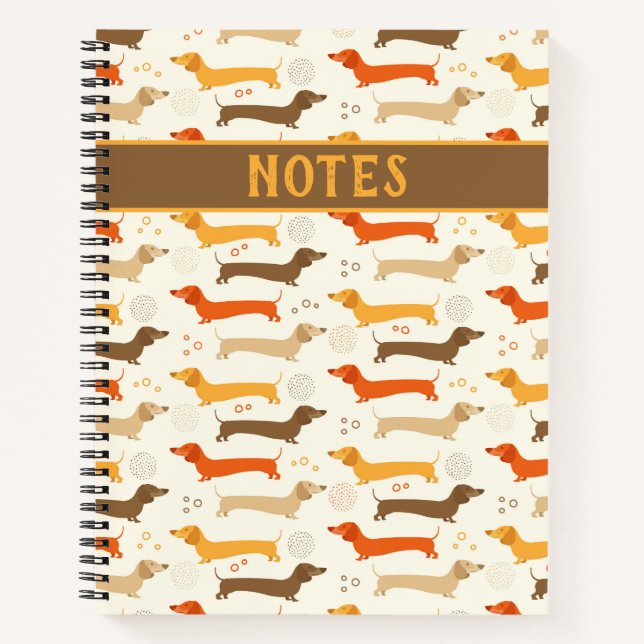 Dachshunds et Carnet Pois (Devant)