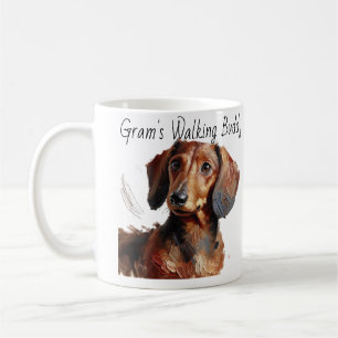 Dachshunds/ Gram's Walking Buddy Modern Coffee Mug