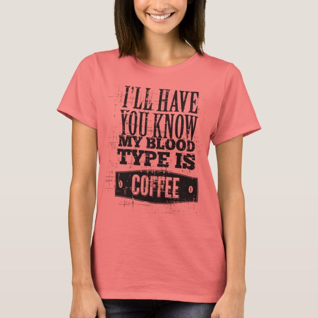 Dactylographiez le T-shirt de café (Devant)