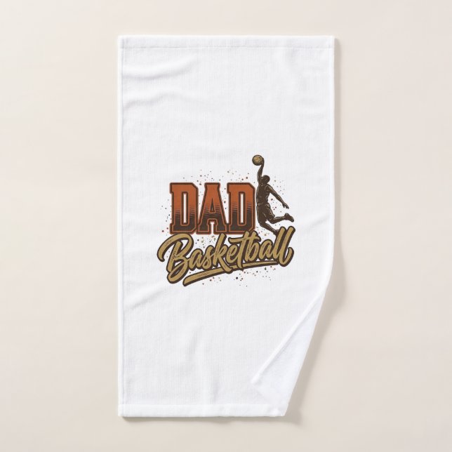 Dad Basketball Vintage Engraving Shirt Design_1 (Serviette à main)