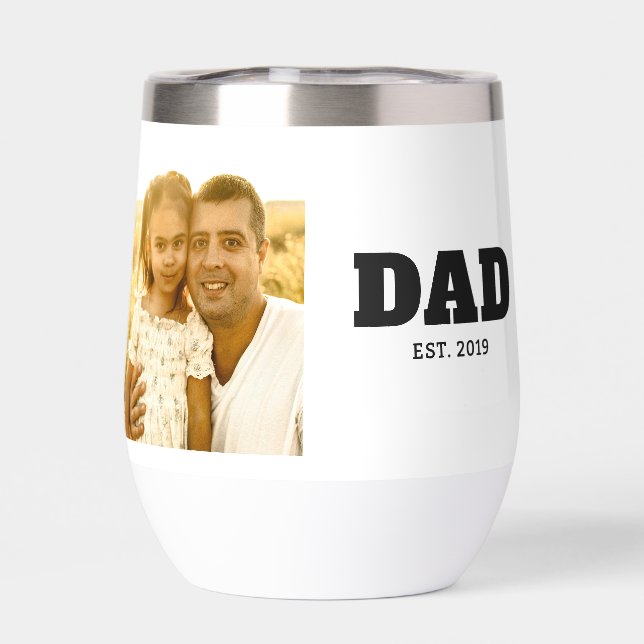 Dad Established Bold White Photo (Arrière)