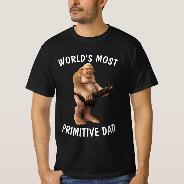 DAD FUNNY PRIMITIVE CAVEMAN T-SHIRTS (Devant)