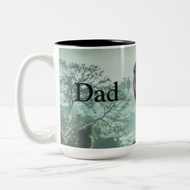 Dad Is Mentor, Guide, Strength & Heart Lion Mug (Gauche)