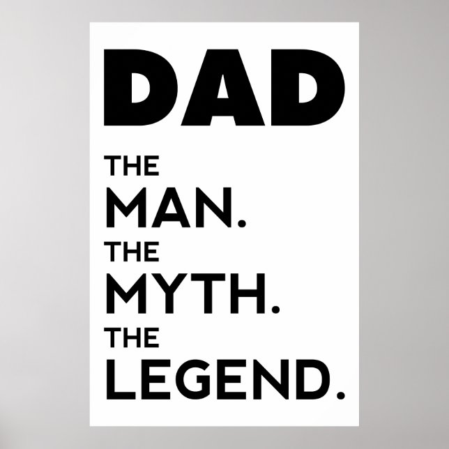 DAD, L'Homme, Le Mythe, La Légende, affiche du pèr (Devant)