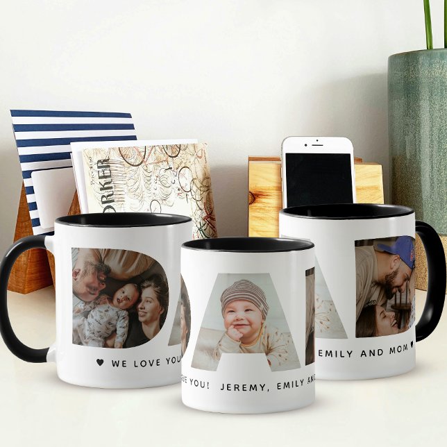 Dad Photo Father's day Collage Mug (Créateur téléchargé)
