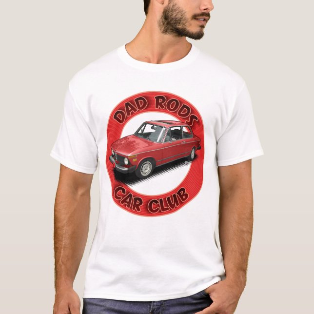 Dad Rods Car Club Red 2001 Car T-Shirt (Devant)