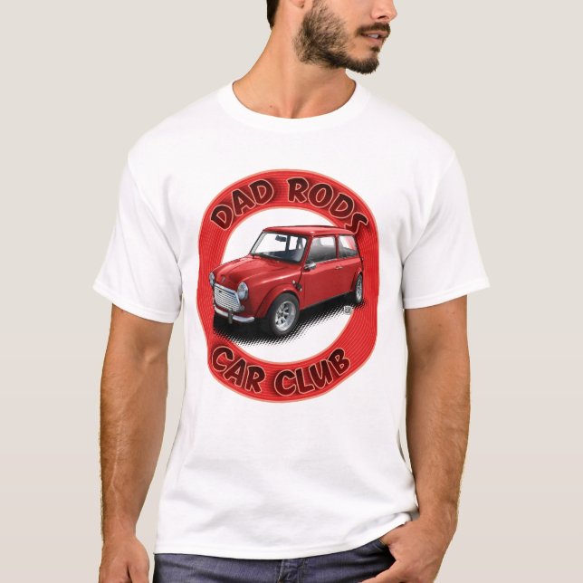 Dad Rods Car Club Red Mini Car T-Shirt (Devant)