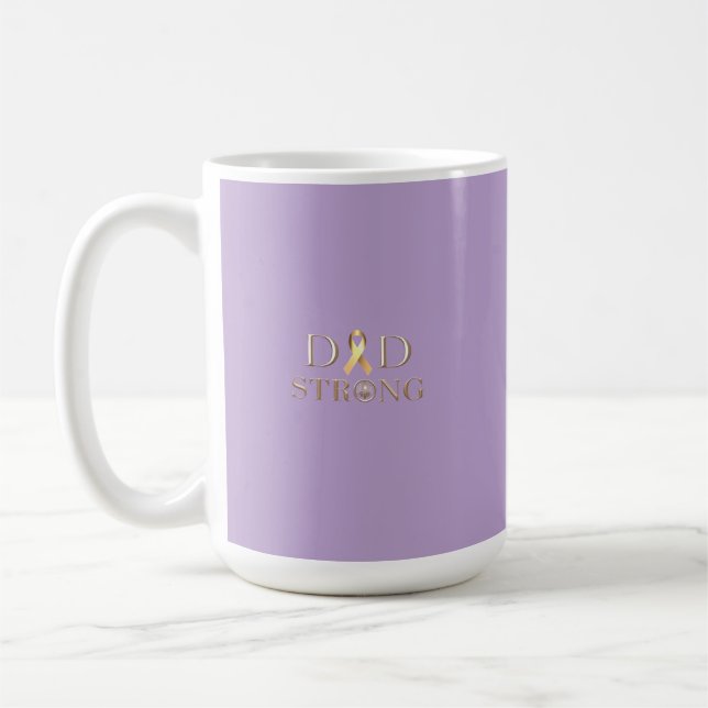 Dad Strong Cancer Awareness Mug – Inspirational Gi (Gauche)