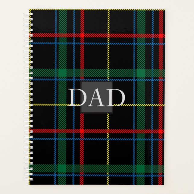 DAD - Tartan élégant Plaid Motif cadeaux de PÈRE (Devant)