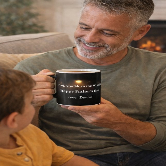Dad You Mean the World Mug Celestial Keepsake Gift (Créateur téléchargé)