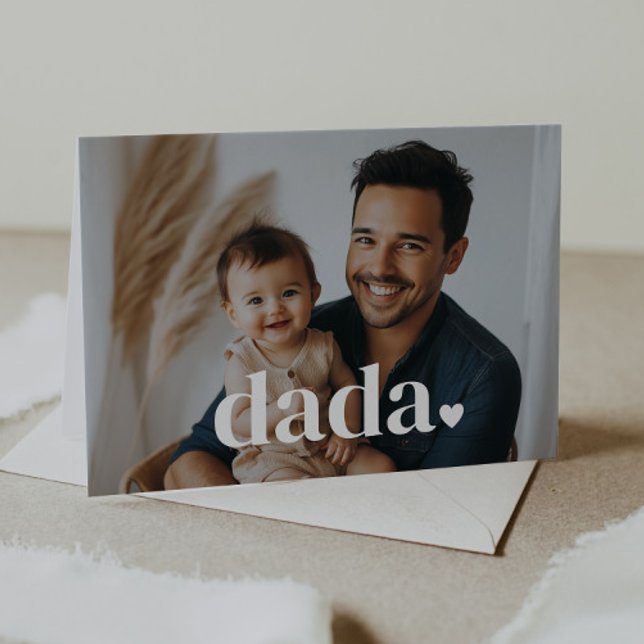 Dada Heart - Premier Carte photo de Fête des pères (Zazzle Dada Heart - First Father's Day Photo Card)