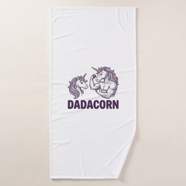 Dadacorn Funny Licorne Papa Conception de Chemise  (Serviette de bain)