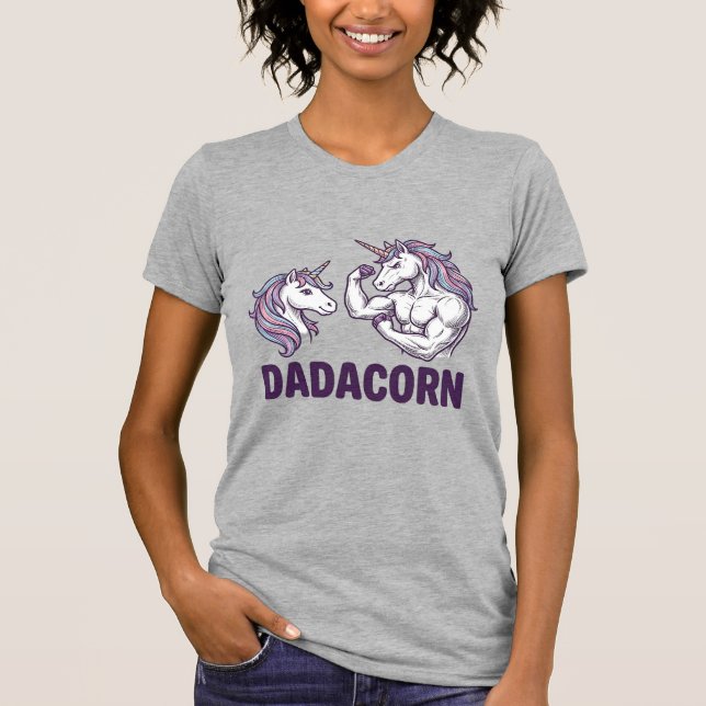 Dadacorn Funny Licorne Papa Conception De T-Shirt  (Devant)