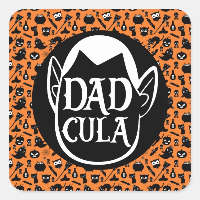 Dadcula...Fun Halloween citation Sticker (Devant)