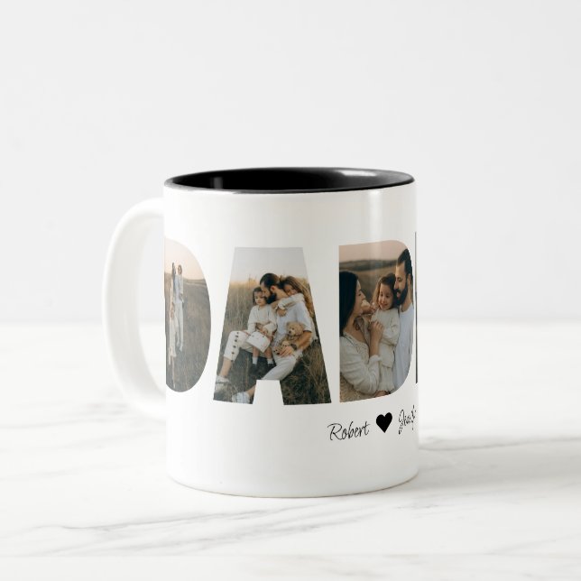 Dadda Photo Collage Mug pour la Fête des pères (Devant gauche)