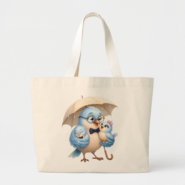 Daddy Bird Grand Sac Famille Artwork (Devant)