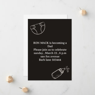 daddy douche couche invitations de fête