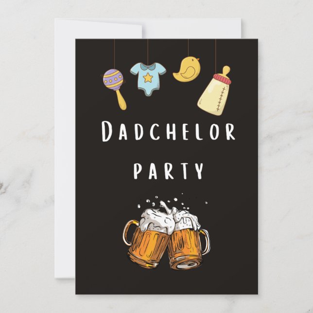 daddy douche couche invitations de fête (Devant)