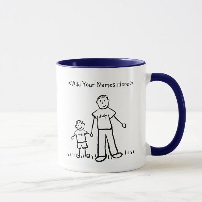 Daddy & Me Little Boy Mug (Nom Personnalisé) (Droite)