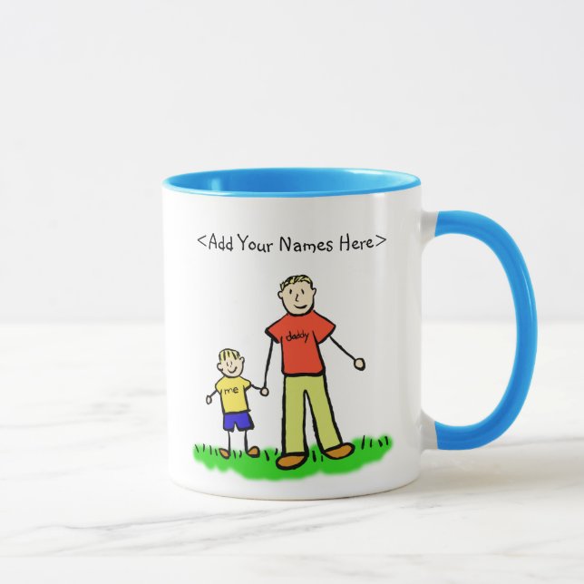 Daddy & Me Little Boy Mug (Nom Personnalisé) (Droite)
