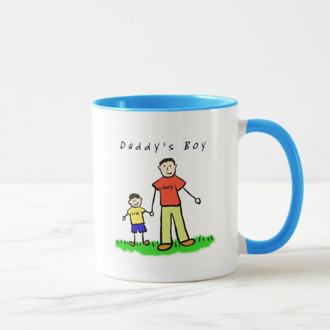 Daddy & Me Mug (Brunette avec titre) (Droite)