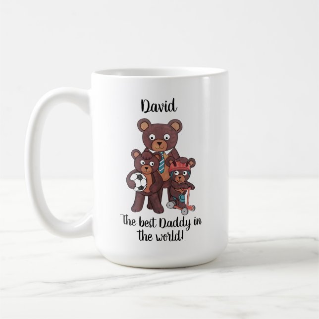 Daddy ou grand-père mug personnalisé (Gauche)