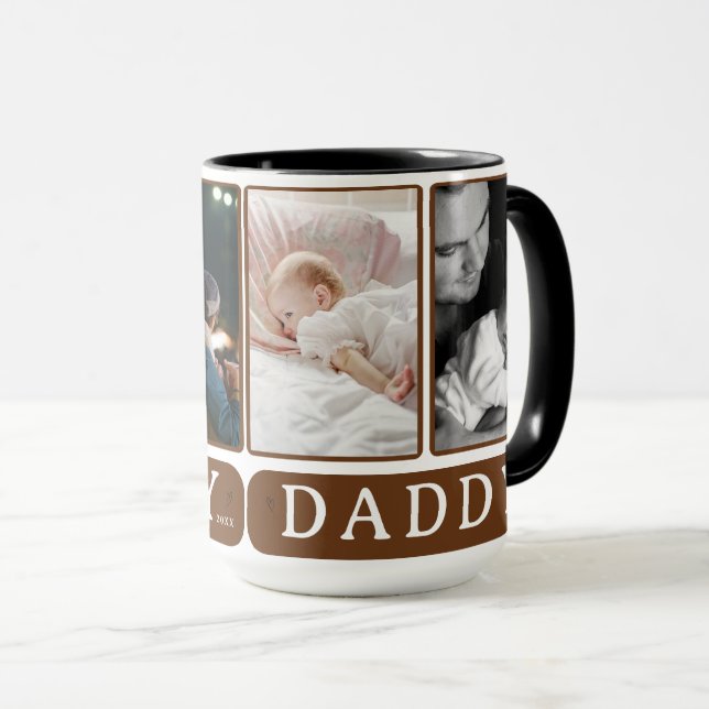 Daddy Photo Collage Mug - Custom Père’s Day Cadeau (Devant droit)