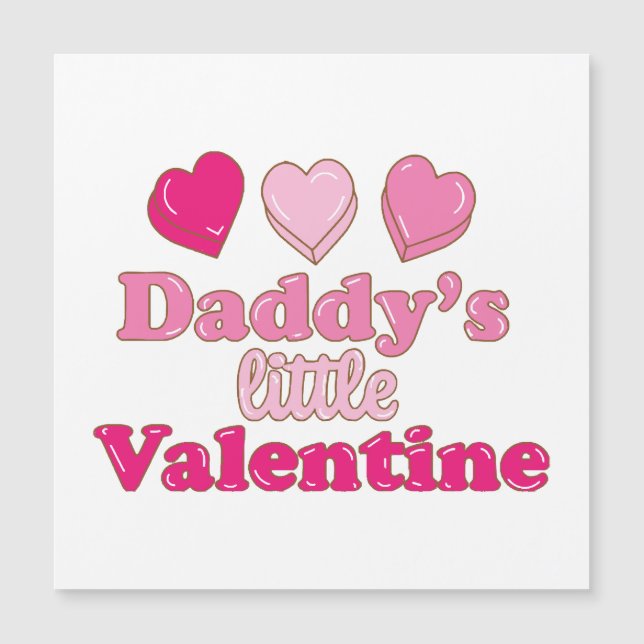 Daddy's Little Valentine design avec les coeurs (Devant)